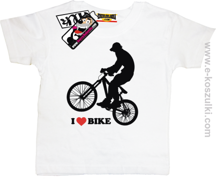 I love bike koszulka dziecięca - biały