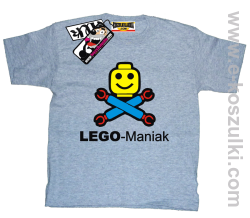 Lego-maniak - koszulka dziecięca - melanż