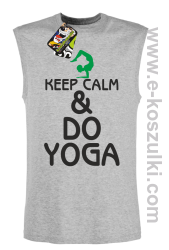 Keep Calm & DO YOGA - bezrękawnik męski melanż