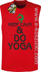 Keep Calm & DO YOGA - bezrękawnik męski czerwony