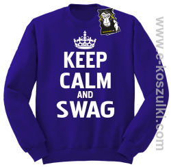 Keep calm and SWAG - bluza dla blogera bez kaptura fioletowa
