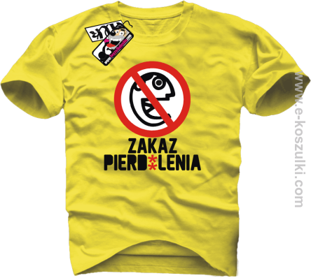 Zakaz pierd*lenia - koszulka męska - żółty