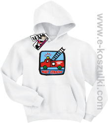 Wóz strażacki bluza dziecięca - biały