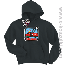 Wóz strażacki bluza dziecięca - czarny