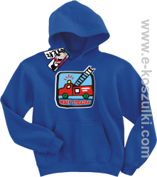 Wóz strażacki bluza dziecięca - niebieski