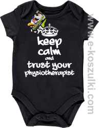 Keep Calm and trust your Pshysiotherapist - top damski  czarne