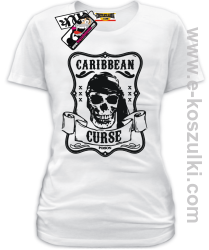 Caribbean Curse - koszulka damska - biały