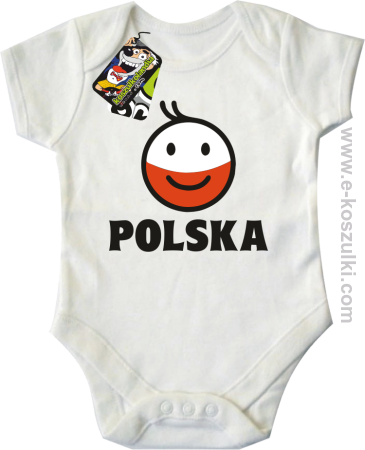 POLSKA Emotik dwukolorowy - body dziecięce 