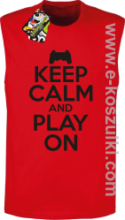 Keep calm and play on konsola - bezrękawnik męski czerwony