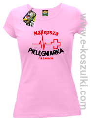 Najlepsza pielęgniarka na świecie - koszulka damska taliowana różowa