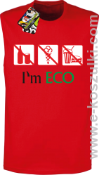 I'm ECO NO EAT - bezrękawnik męski czerwony
