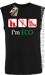 I'm ECO NO EAT - bezrękawnik męski czarny