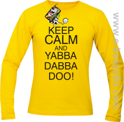 Keep Calm and Yabba Dabba Doo! - longsleeve męski żółty