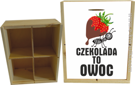 Czekolada to owoc - skrzynka ozdobna 