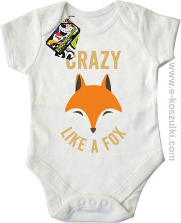 Crazy like a Fox - body dziecięce białe