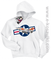 Air force one samolot wojskowy bluza dziecięca - biały
