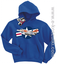 Air force one samolot wojskowy bluza dziecięca - niebieski
