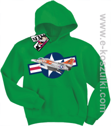 Air force one samolot wojskowy bluza dziecięca - zielony