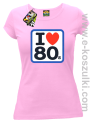 I love 80s - koszulka damska różowy