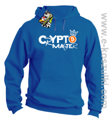 CryptoMaster CROWN - bluza męska z kapturem niebieska