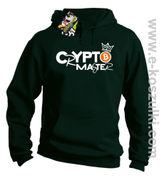 CryptoMaster CROWN - bluza męska z kapturem butelkowa