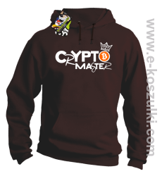 CryptoMaster CROWN - bluza męska z kapturem brązowa