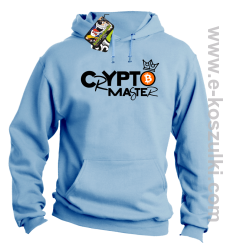 CryptoMaster CROWN - bluza męska z kapturem błękitna