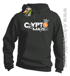 CryptoMaster CROWN - bluza męska z kapturem szara