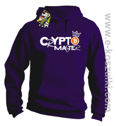 CryptoMaster CROWN - bluza męska z kapturem fioletowa