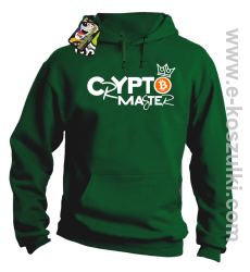 CryptoMaster CROWN - bluza męska z kapturem zielona