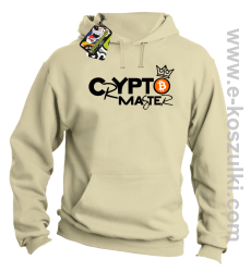 CryptoMaster CROWN - bluza męska z kapturem beżowa