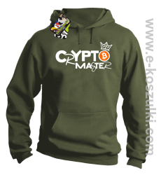 CryptoMaster CROWN - bluza męska z kapturem khaki