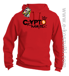 CryptoMaster CROWN - bluza męska z kapturem czerwona