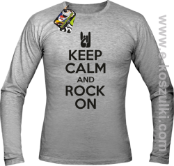 Keep calm and rock on - longsleeve męski melanżowy
