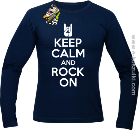 Keep calm and rock on - longsleeve męski