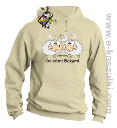 Jesteśmy dziećmi Bożymi -Baranki - bluza z kapturem  beżowa