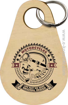 Motorcycles Life Fast Die Hard Original Design Skull - brelok 