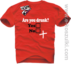 Are You Drunk - koszulka męska - czerwony