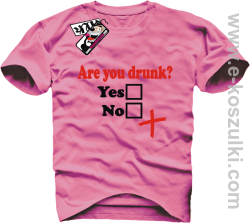 Are You Drunk - koszulka męska - różowy