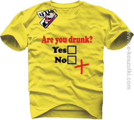 Are You Drunk - koszulka męska - żółty