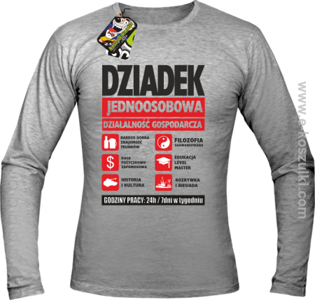 DZIADEK - Jednoosobowa działalność gospodarcza - Longsleeve męski