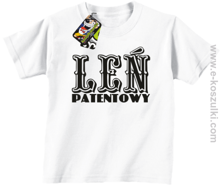 Leń patentowy - koszulka dziecięca biały
