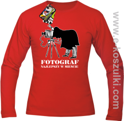 Fotograf najlepszy w mieście - longsleeve męski czerwony