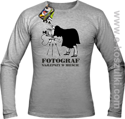 Fotograf najlepszy w mieście - longsleeve męski melanżowy