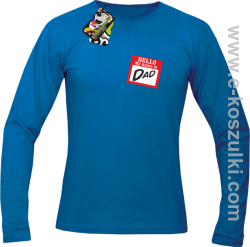 Hello my name is dad - longsleeve męski niebieski