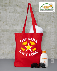 Gwiazda wieczoru - torba bawełniana czerwona
