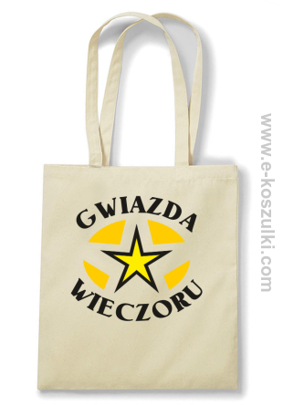 Gwiazda wieczoru - torba bawełniana beżowa