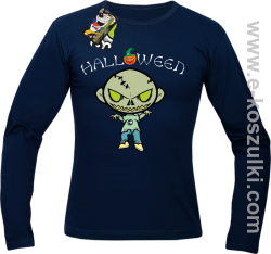 Halloween Cartoon Monsters - Longsleeve męski granat