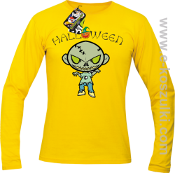 Halloween Cartoon Monsters - Longsleeve męski żółty