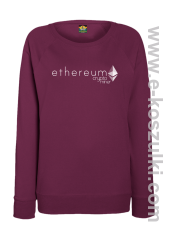 Ethereum CryptoMiner Symbol - bluza damska standard burgundowa